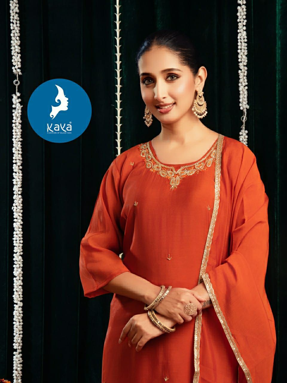 Twinkle Kaya Mul Chanderi Readymade Pant Style Suits Wholesaler Gujarat