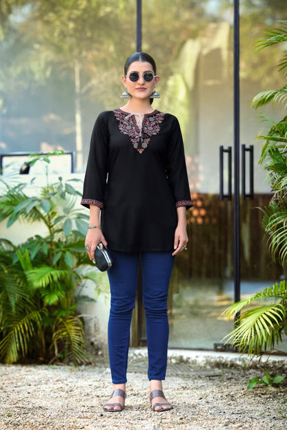 Twinkle Tips Tops Rayon 18Kg Short Kurtis Supplier India