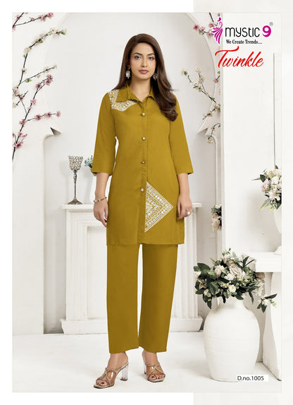 Twinkle Vol 1 Mystic 9 Viscose Co Ord Set Manufacturer India