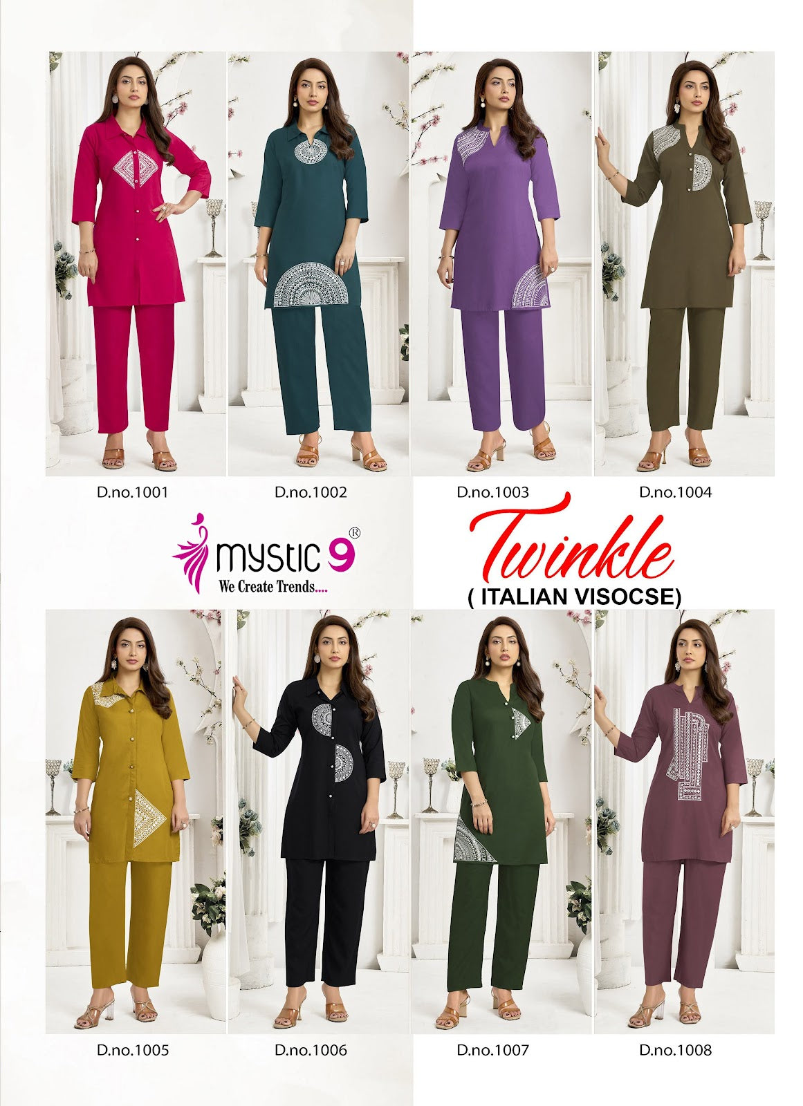 Twinkle Vol 1 Mystic 9 Viscose Co Ord Set Manufacturer India