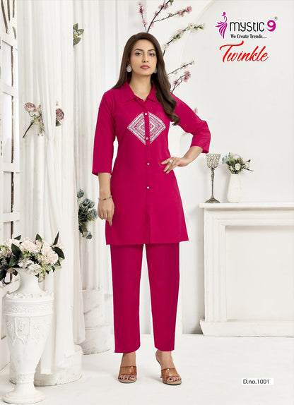 Twinkle Vol 1 Mystic 9 Viscose Co Ord Set Manufacturer India