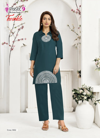 Twinkle Vol 1 Mystic 9 Viscose Co Ord Set Manufacturer India