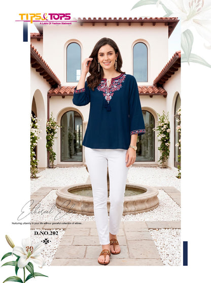 Twinkle Vol 2 Tips Tops Rayon 18Kg Fancy Tops Exporter Ahmedabad