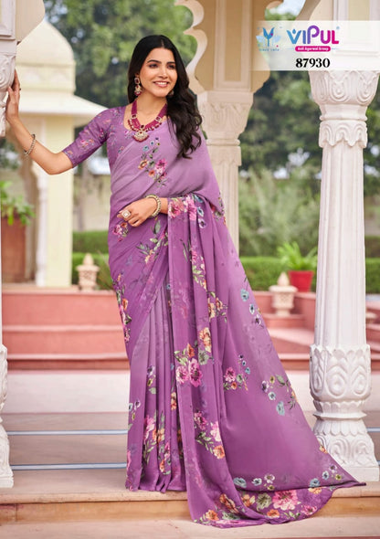 Twisha 87930-87941 Vipul Weightless Sarees Wholesaler Gujarat