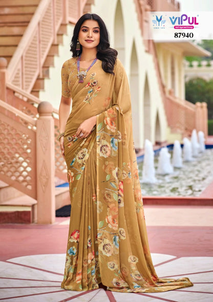 Twisha 87930-87941 Vipul Weightless Sarees Wholesaler Gujarat