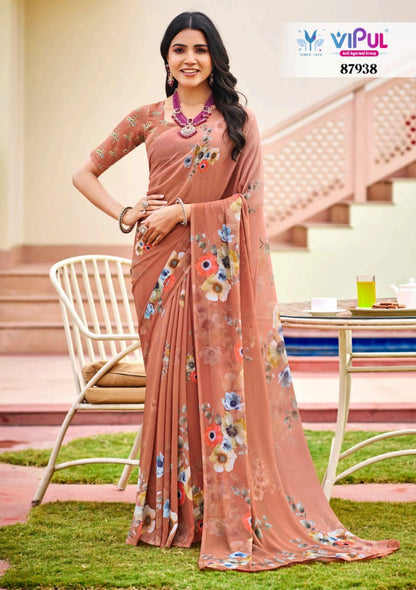Twisha 87930-87941 Vipul Weightless Sarees Wholesaler Gujarat