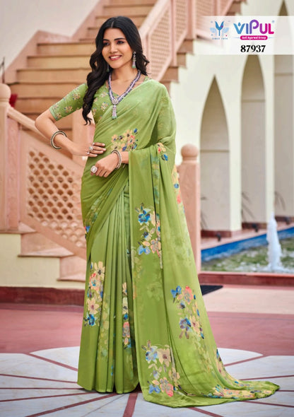 Twisha 87930-87941 Vipul Weightless Sarees Wholesaler Gujarat