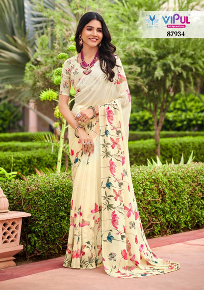 Twisha 87930-87941 Vipul Weightless Sarees Wholesaler Gujarat