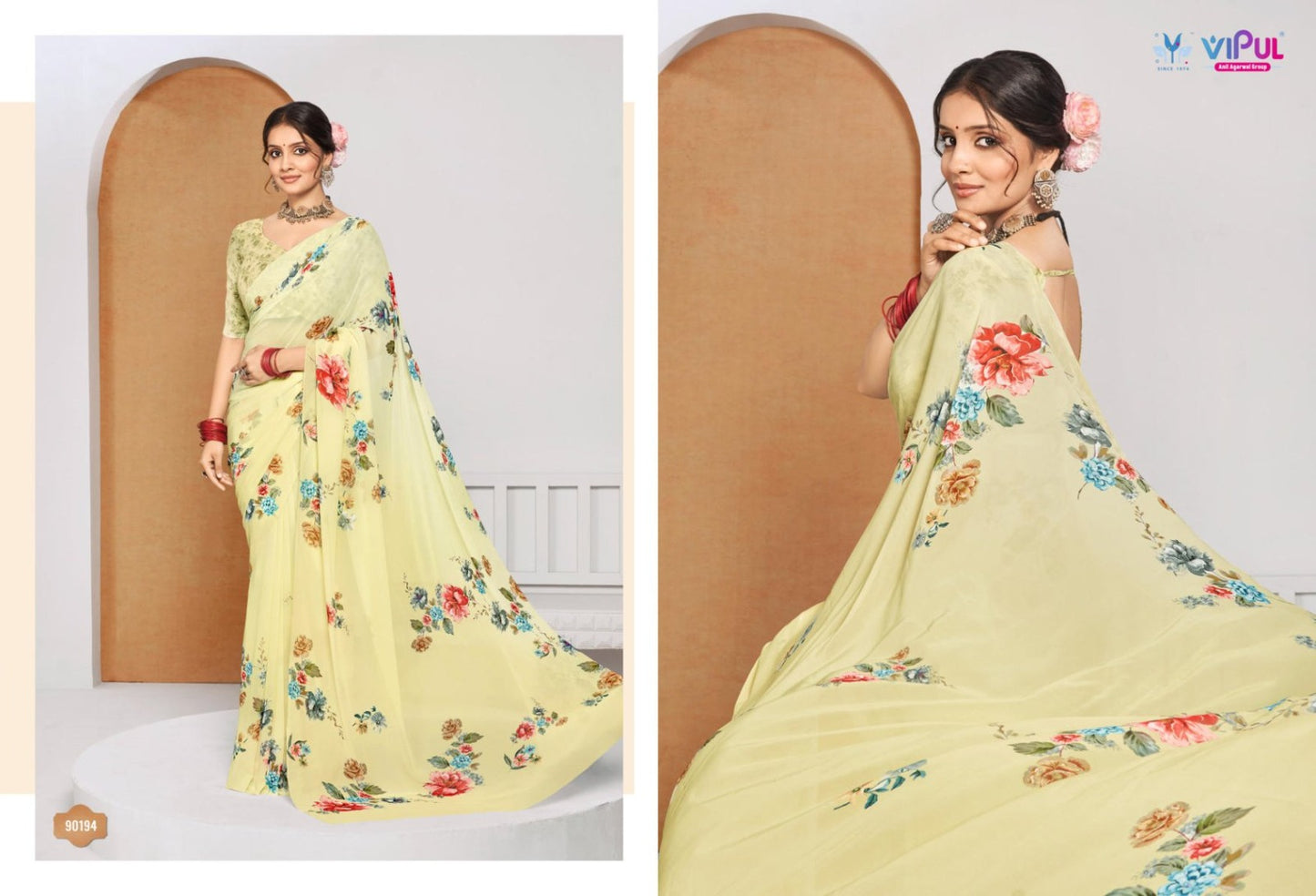 Twisha Vol 2 Vipul Weightless Sarees Wholesaler India