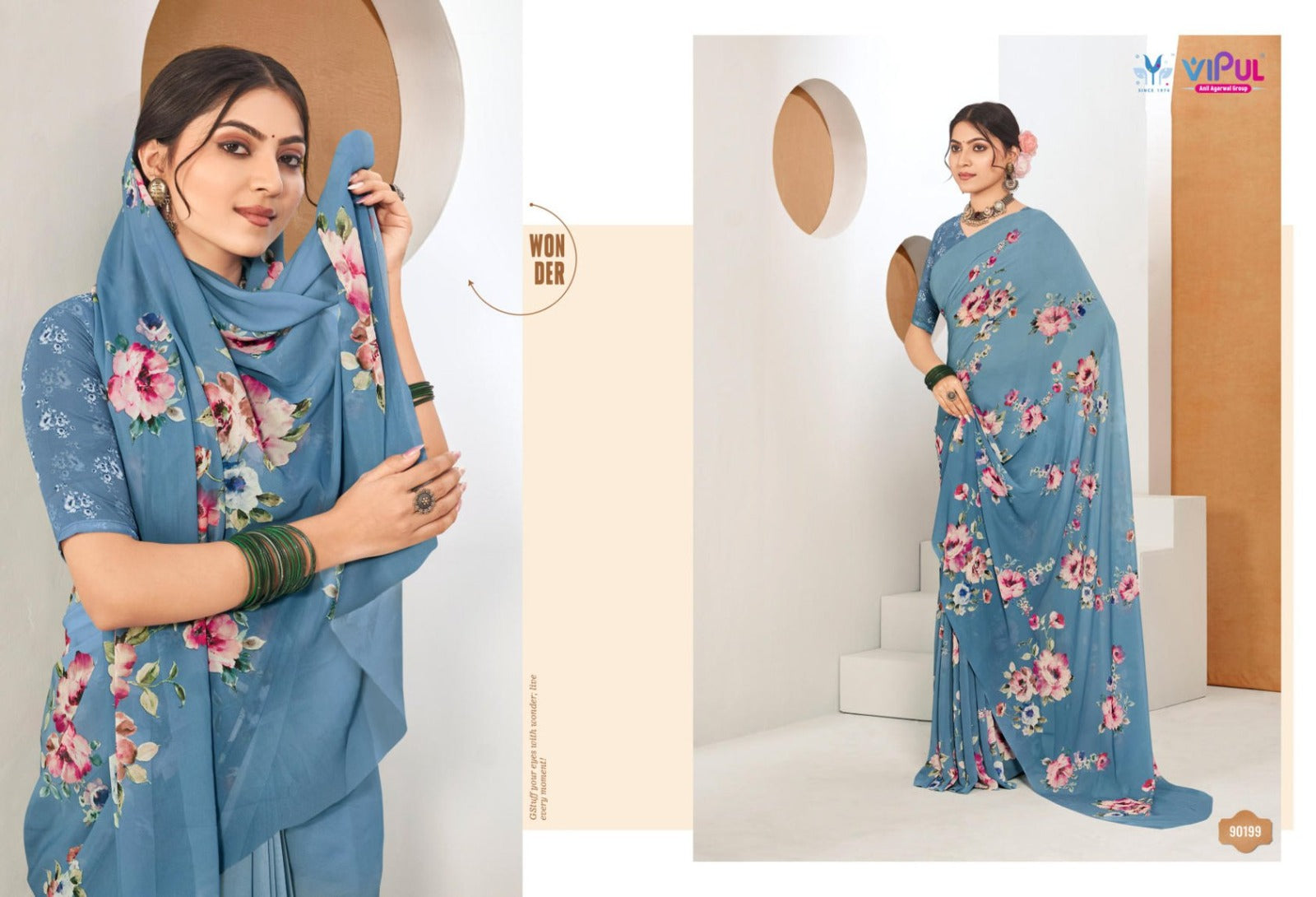 Twisha Vol 2 Vipul Weightless Sarees Wholesaler India