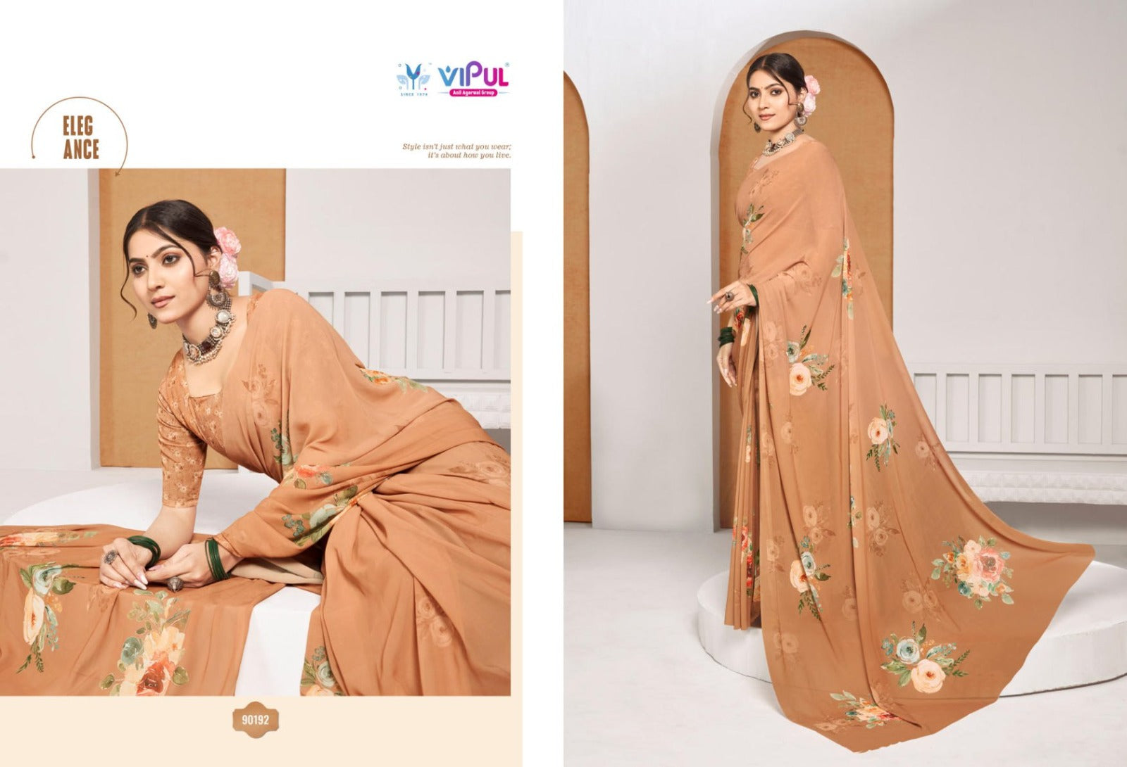 Twisha Vol 2 Vipul Weightless Sarees Wholesaler India