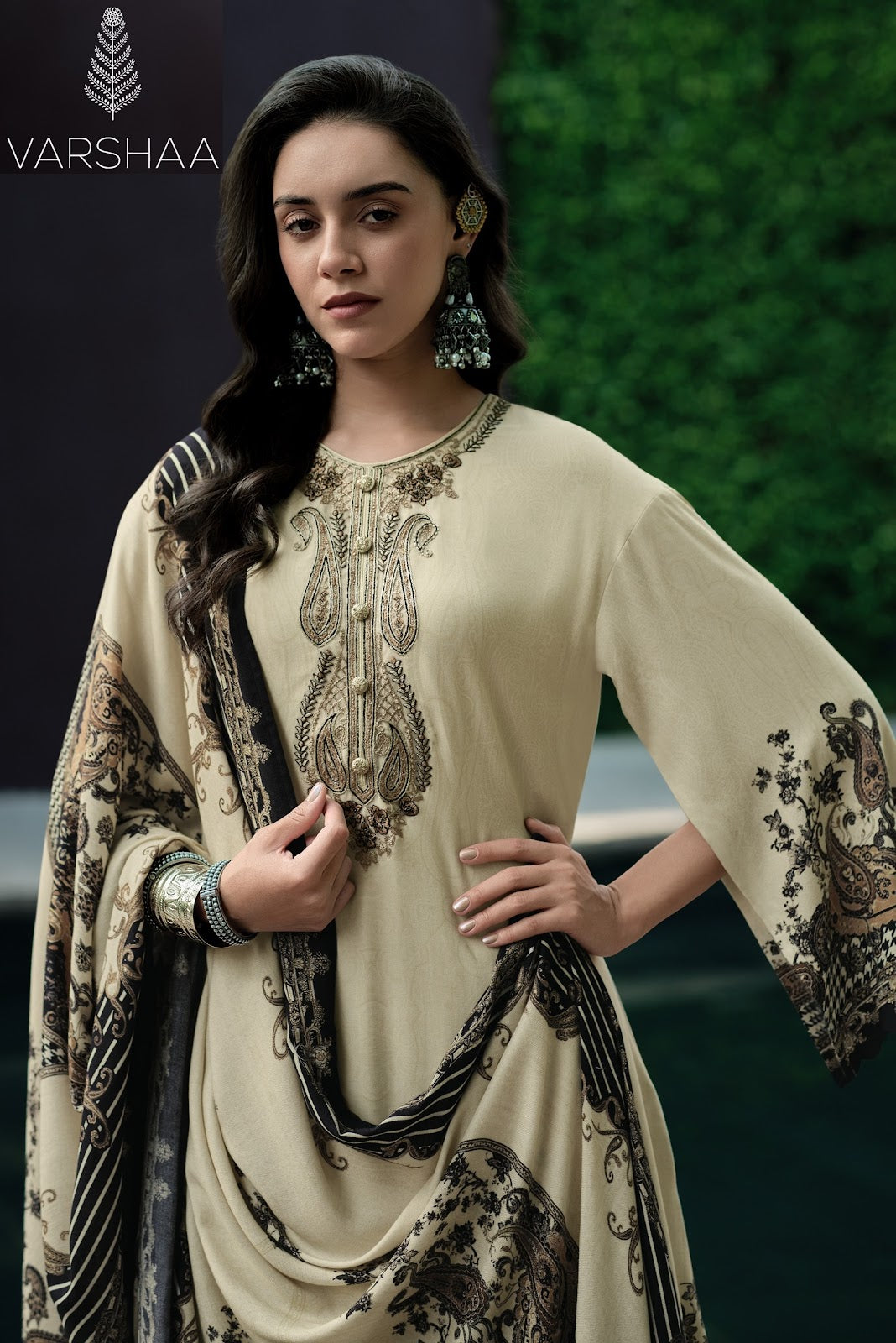 Two Of A Kind 5 Varshaa Pashmina Suits Wholesaler India