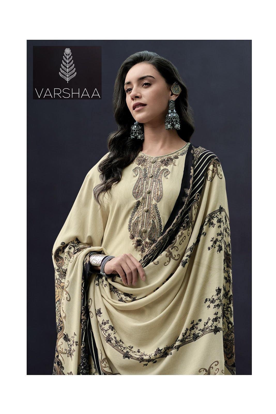 Two Of A Kind 5 Varshaa Pashmina Suits Wholesaler India