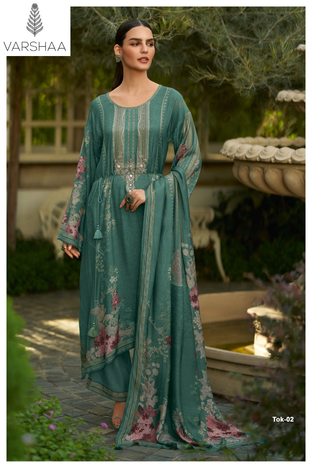 Two Of A Kind Vol 12 Varshaa Viscose Muslin Pant Style Suits Exporter India