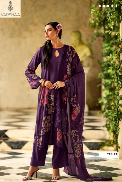 Two Of A Kind Vol 1 Varshaa Viscose Pashmina Suits Manufacturer Gujarat