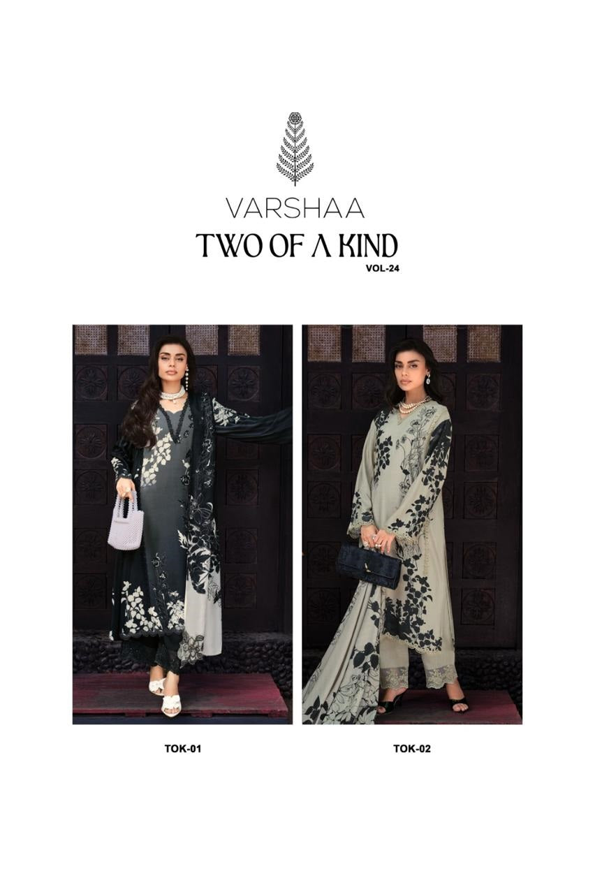 Two Of A Kind Vol 24 Varshaa Viscose Muslin Pant Style Suits Exporter Gujarat