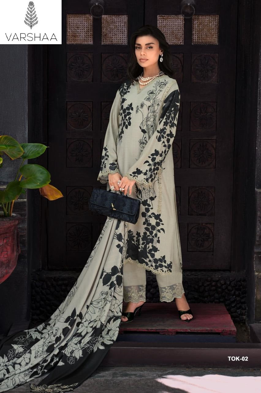 Two Of A Kind Vol 24 Varshaa Viscose Muslin Pant Style Suits Exporter Gujarat