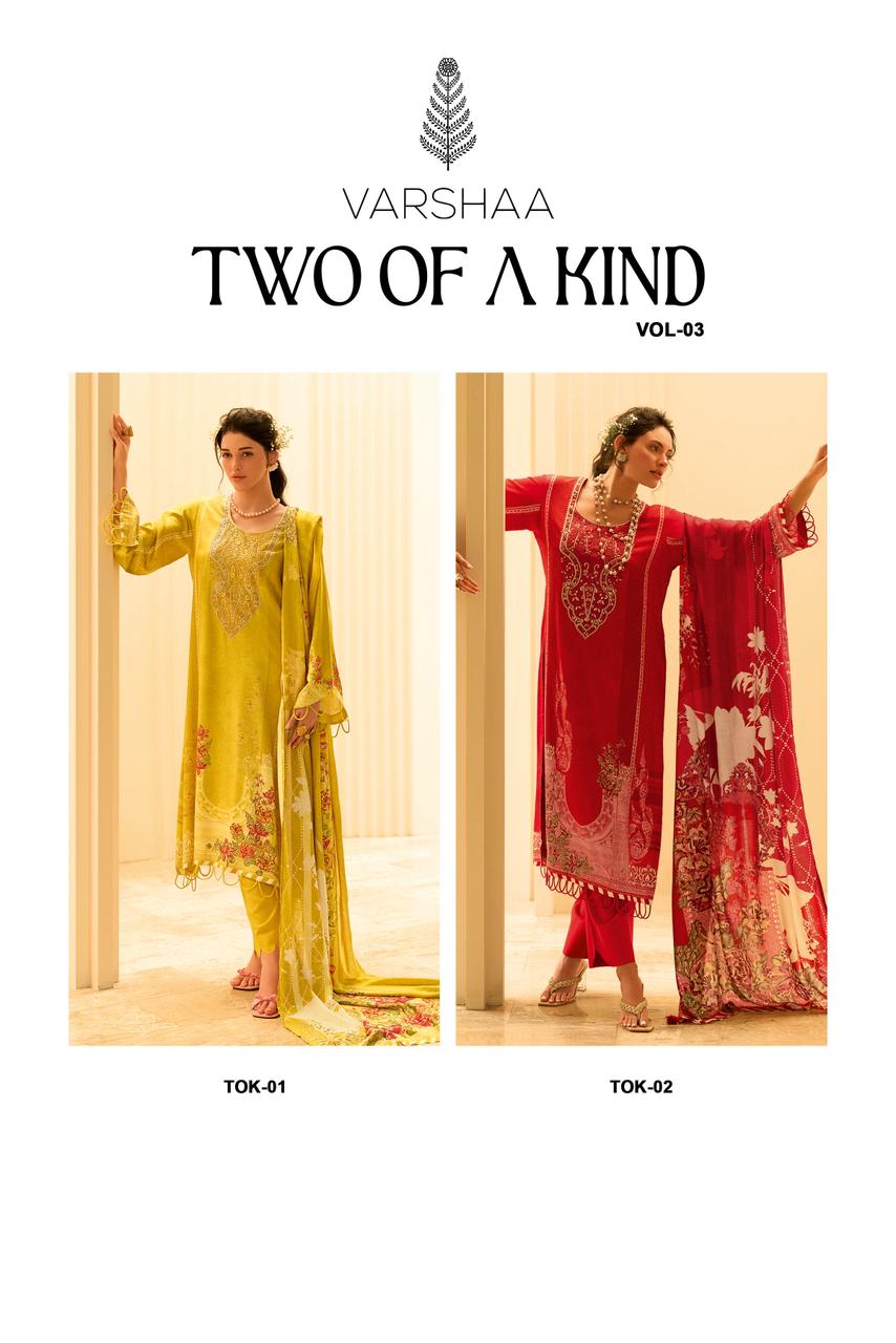 Two Of A Kind Vol 3 Varshaa Pashmina Suits Wholesale Price