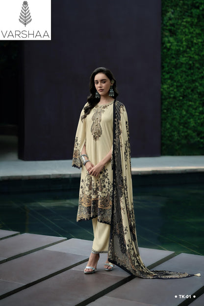 Two Of A Kind Vol 5 Varshaa Viscose Muslin Pant Style Suits Wholesale Price