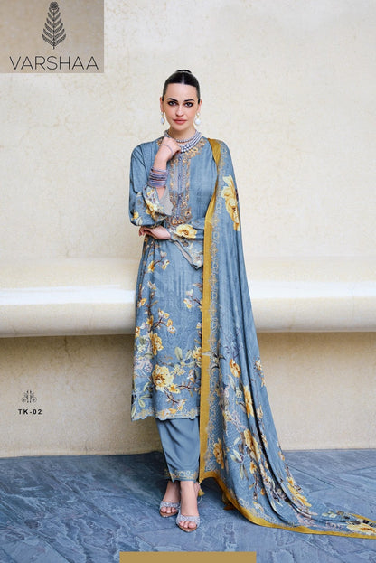 Two Of A Kind Vol 6 Varshaa Pashmina Suits Supplier