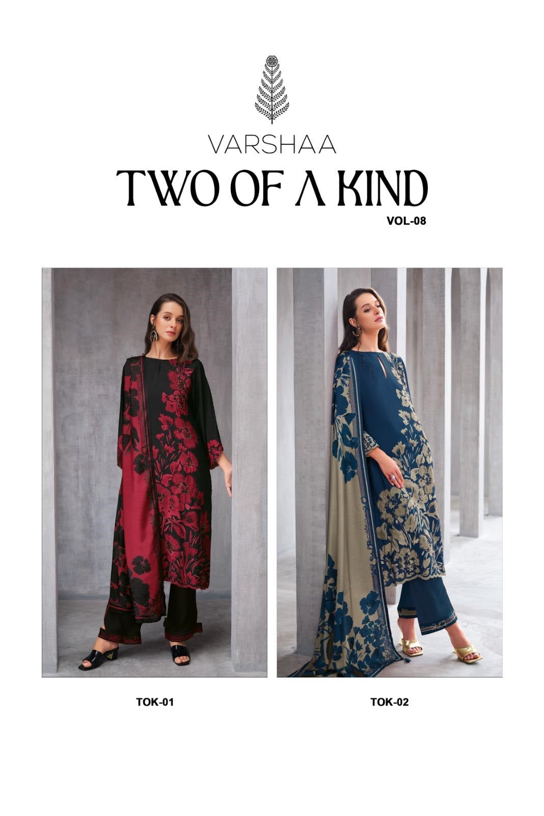 Two Of A Kind Vol 8 Varshaa Viscose Muslin Pant Style Suits Wholesale Price