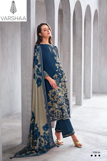 Two Of A Kind Vol 8 Varshaa Viscose Muslin Pant Style Suits Wholesale Price