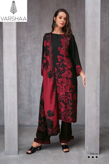 Two Of A Kind Vol 8 Varshaa Viscose Muslin Pant Style Suits Wholesale Price