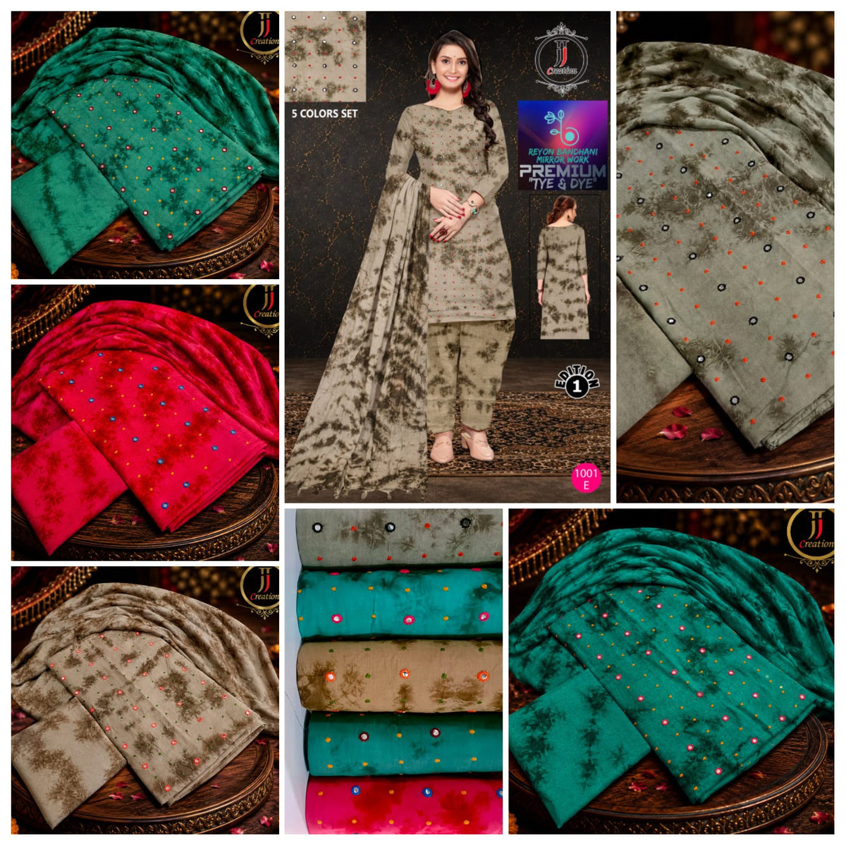 Tye And Dye Edition 1 Jj Rayon 14Kg Salwar Suits Exporter Ahmedabad