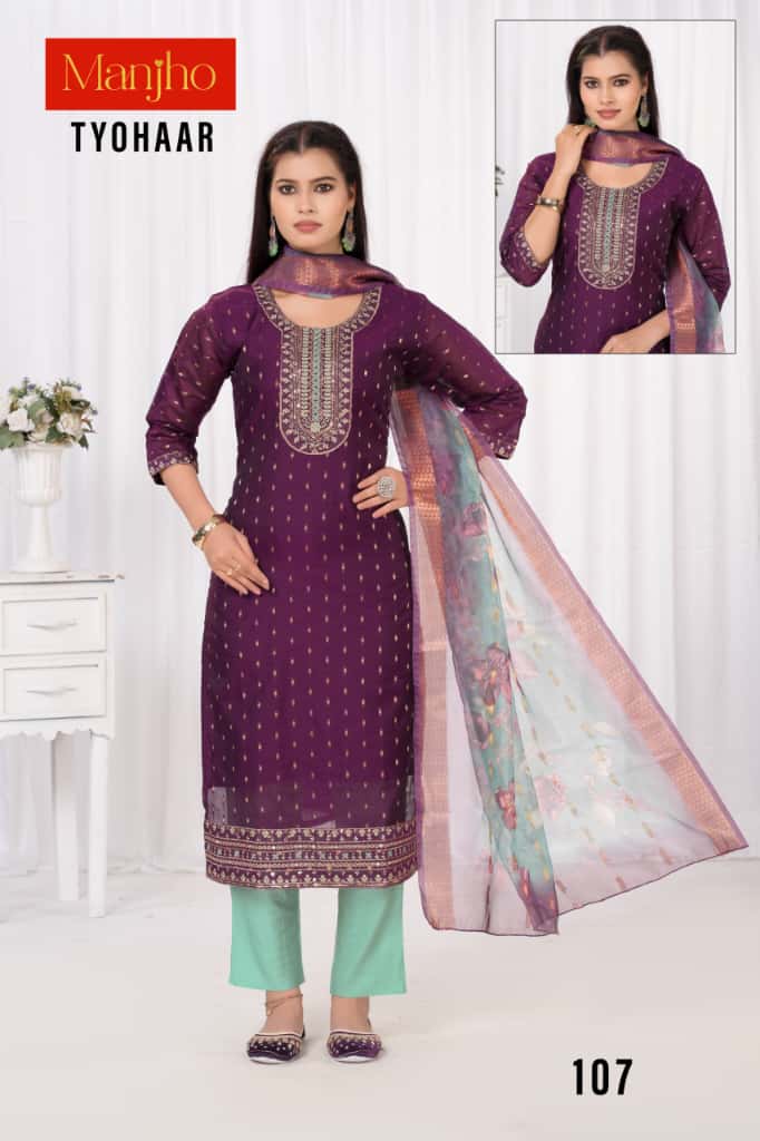 Tyohaar Manjho Modal Readymade Pant Style Suits Exporter