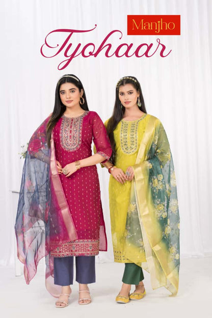 Tyohaar Manjho Modal Readymade Pant Style Suits Exporter