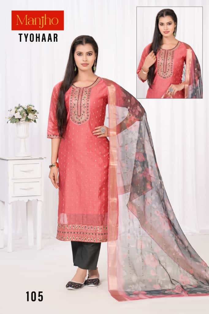 Tyohaar Manjho Modal Readymade Pant Style Suits Exporter