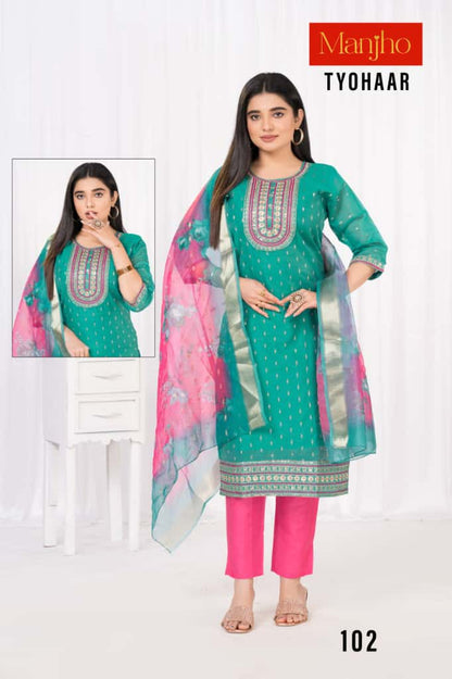 Tyohaar Manjho Modal Readymade Pant Style Suits Exporter