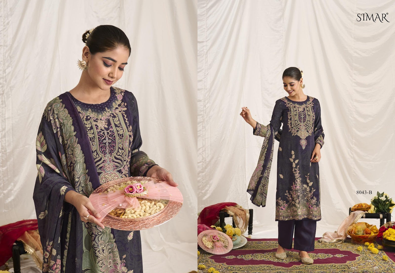Tyohaar Simar Viscose Silk Pant Style Suits Manufacturer Ahmedabad