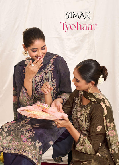 Tyohaar Simar Viscose Silk Pant Style Suits Manufacturer Ahmedabad