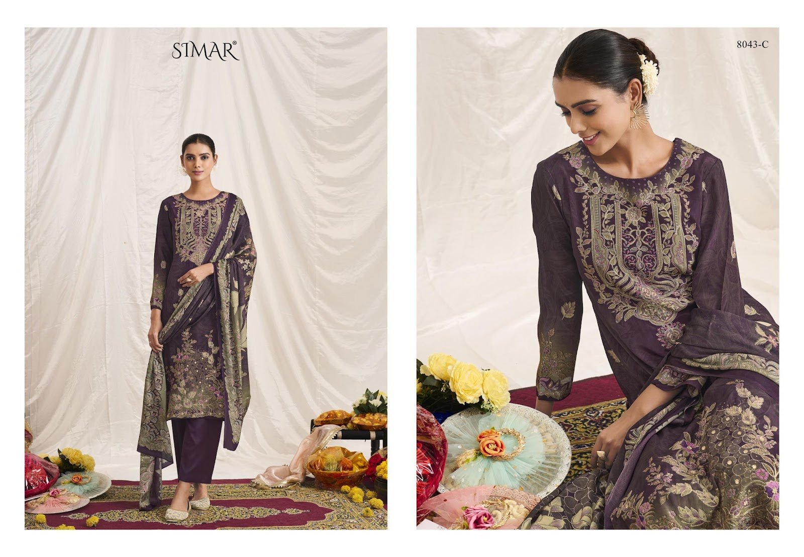 Tyohaar Simar Viscose Silk Pant Style Suits Manufacturer Ahmedabad