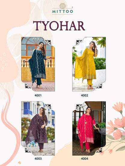 Tyohar Mittoo Rayon Readymade Pant Style Suits Exporter Ahmedabad