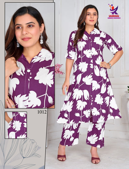U Shine 2 Mlm Kalash Lifestyle Rayon 17Kg Kurti Pant Set Wholesale Price