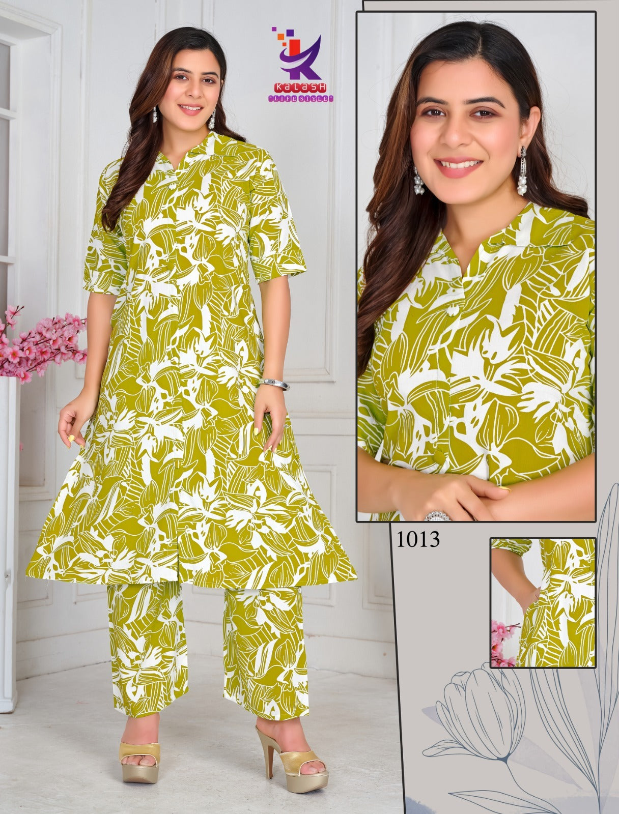U Shine 2 Mlm Kalash Lifestyle Rayon 17Kg Kurti Pant Set Wholesale Price