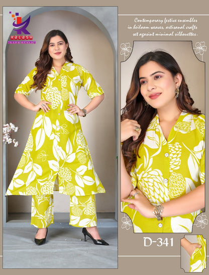 U Shine 4 Mlm Kalash Lifestyle Rayon 17Kg Kurti Plazzo Set Wholesaler India