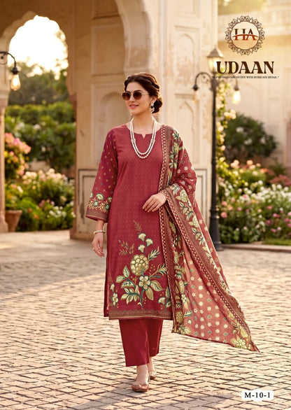 Udaan Harshit Fashion Pure Zam Karachi Salwar Suits Wholesale Rate