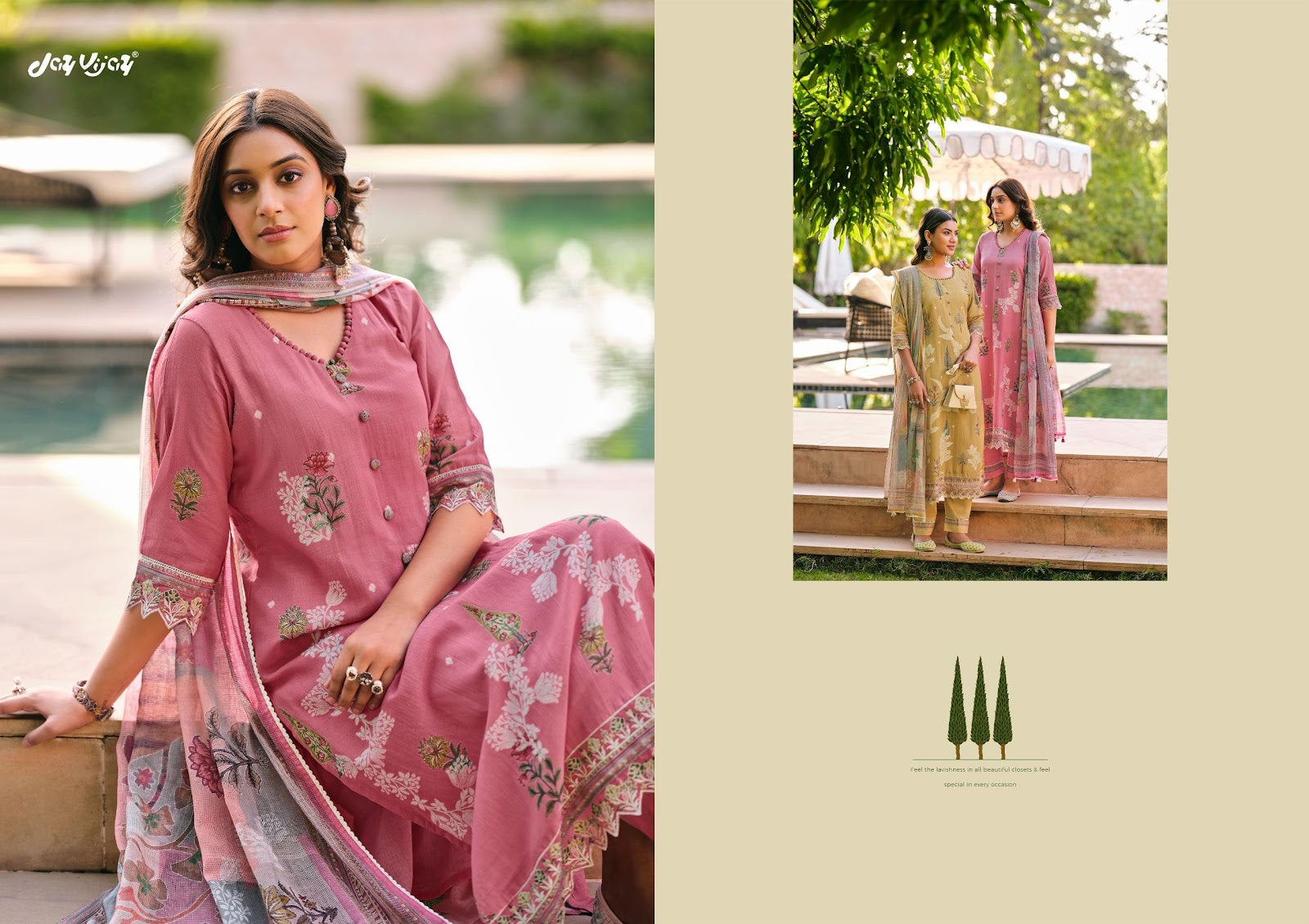 Udaan Jay Vijay Mal Chanderi Pant Style Suits Wholesaler Gujarat