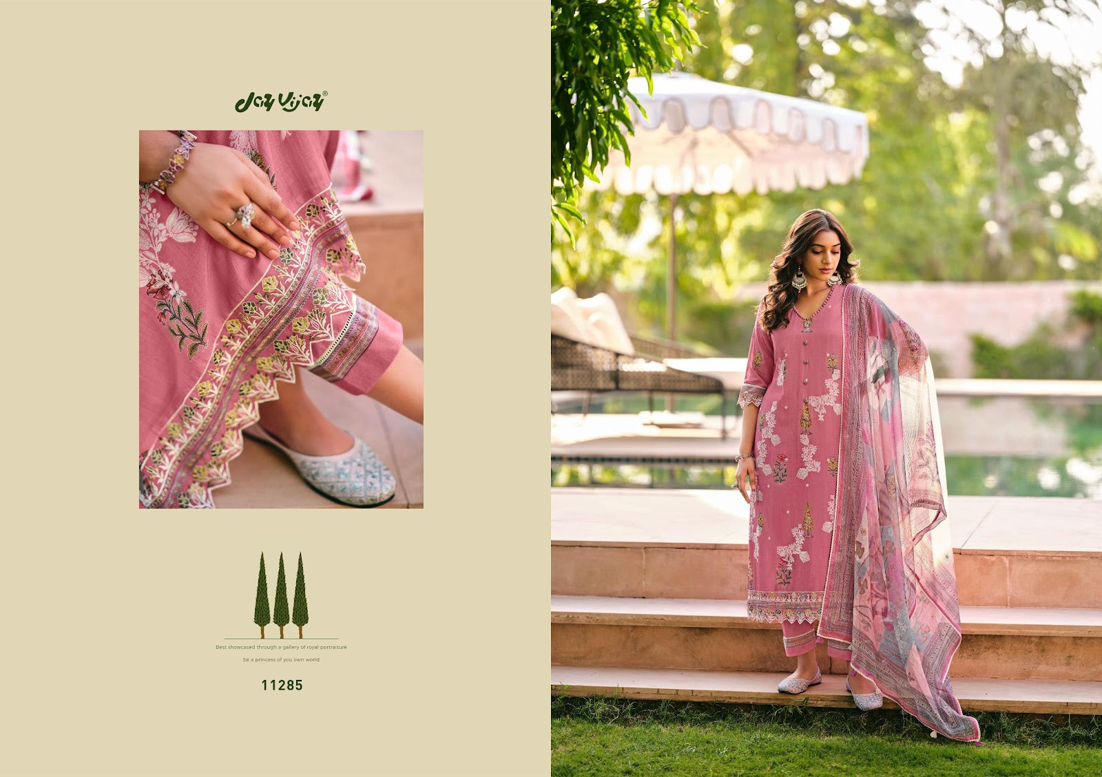 Udaan Jay Vijay Mal Chanderi Pant Style Suits Wholesaler Gujarat