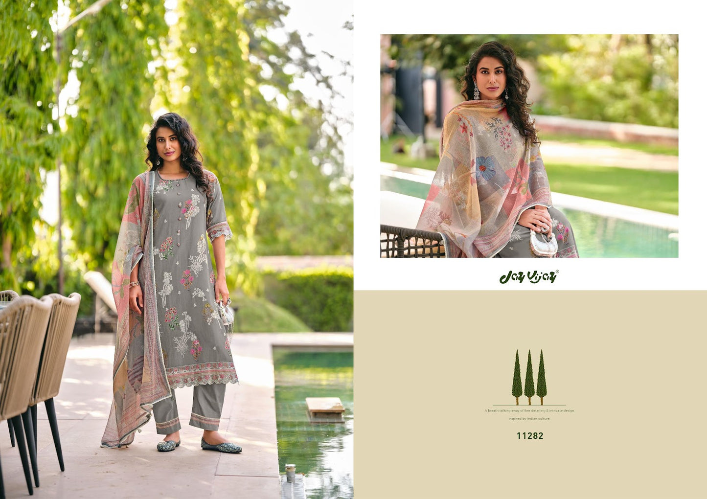 Udaan Jay Vijay Mal Chanderi Pant Style Suits Wholesaler Gujarat
