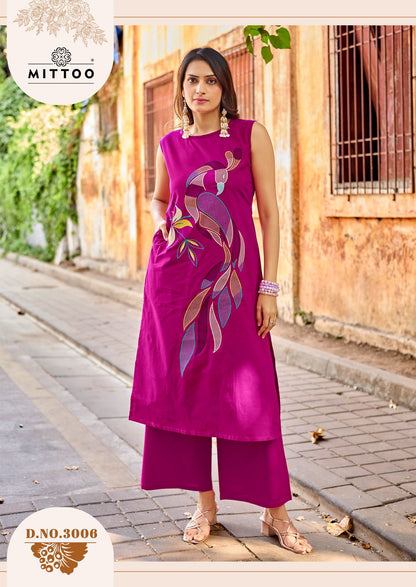 Udaan Mittoo Dhabu Cotton Kurti Plazzo Set Exporter Gujarat