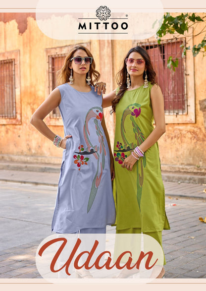 Udaan Mittoo Dhabu Cotton Kurti Plazzo Set Exporter Gujarat