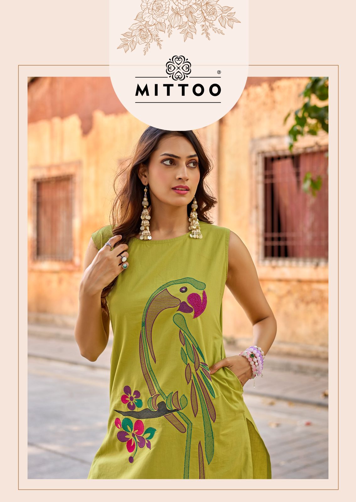Udaan Mittoo Dhabu Cotton Kurti Plazzo Set Exporter Gujarat