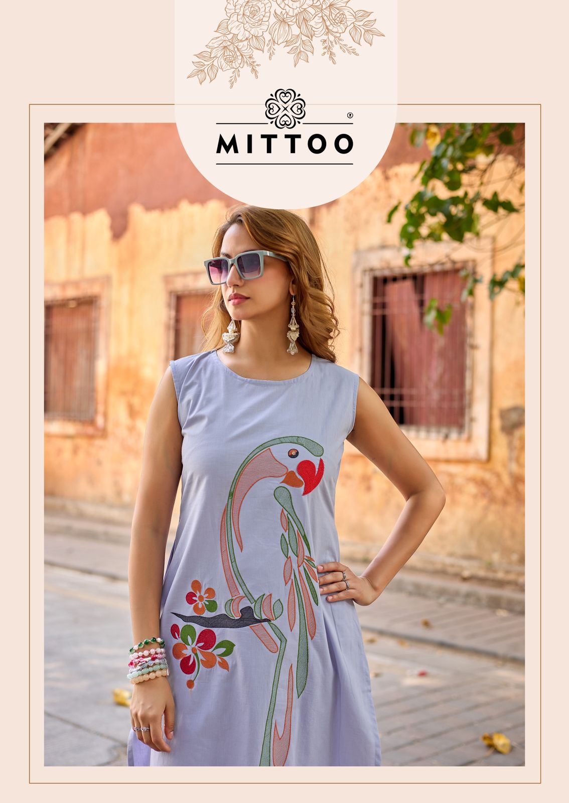 Udaan Mittoo Dhabu Cotton Kurti Plazzo Set Exporter Gujarat