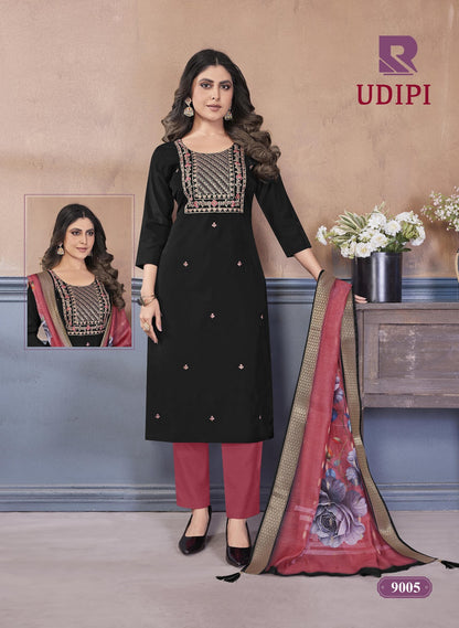 Udipi Raashi Roman Silk Readymade Pant Style Suits Exporter India