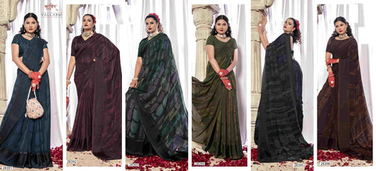 Uditi Vallabhi Prints Georgette Sarees Supplier Gujarat