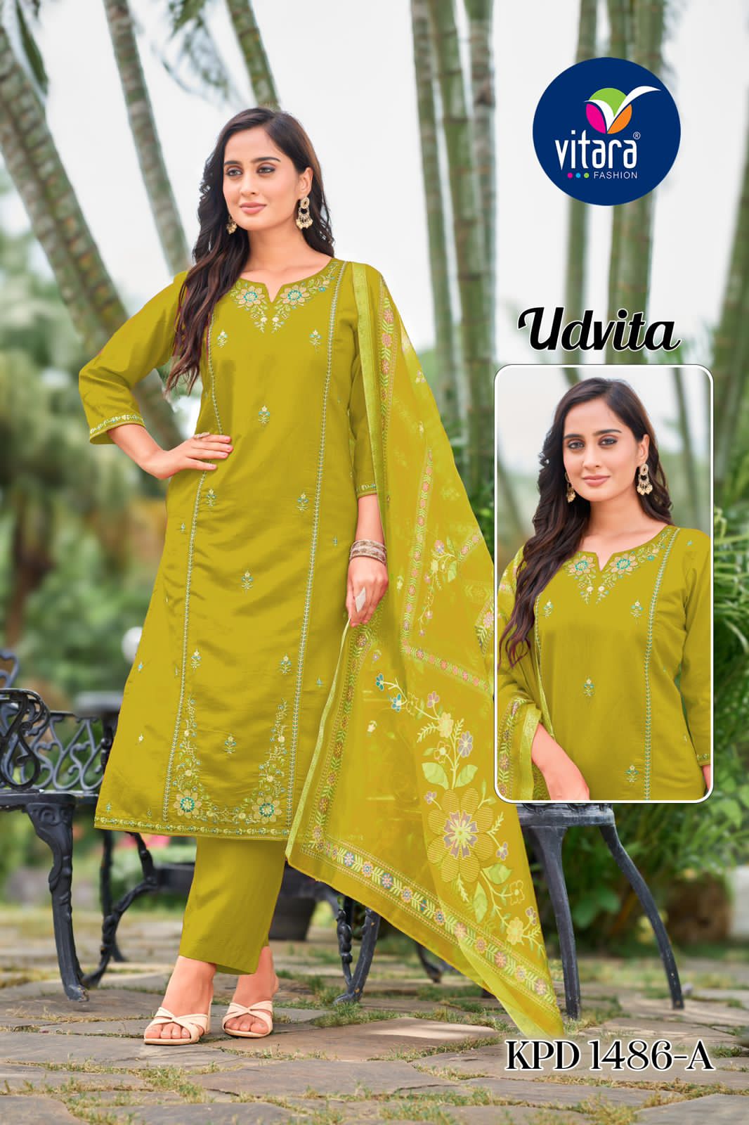 Udvita Vitara Roman Silk Readymade Pant Style Suits Exporter